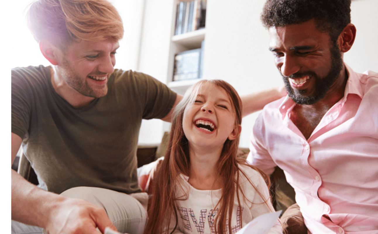 Adoptive parents and child