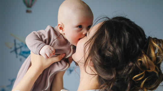 Mother with her adopted baby