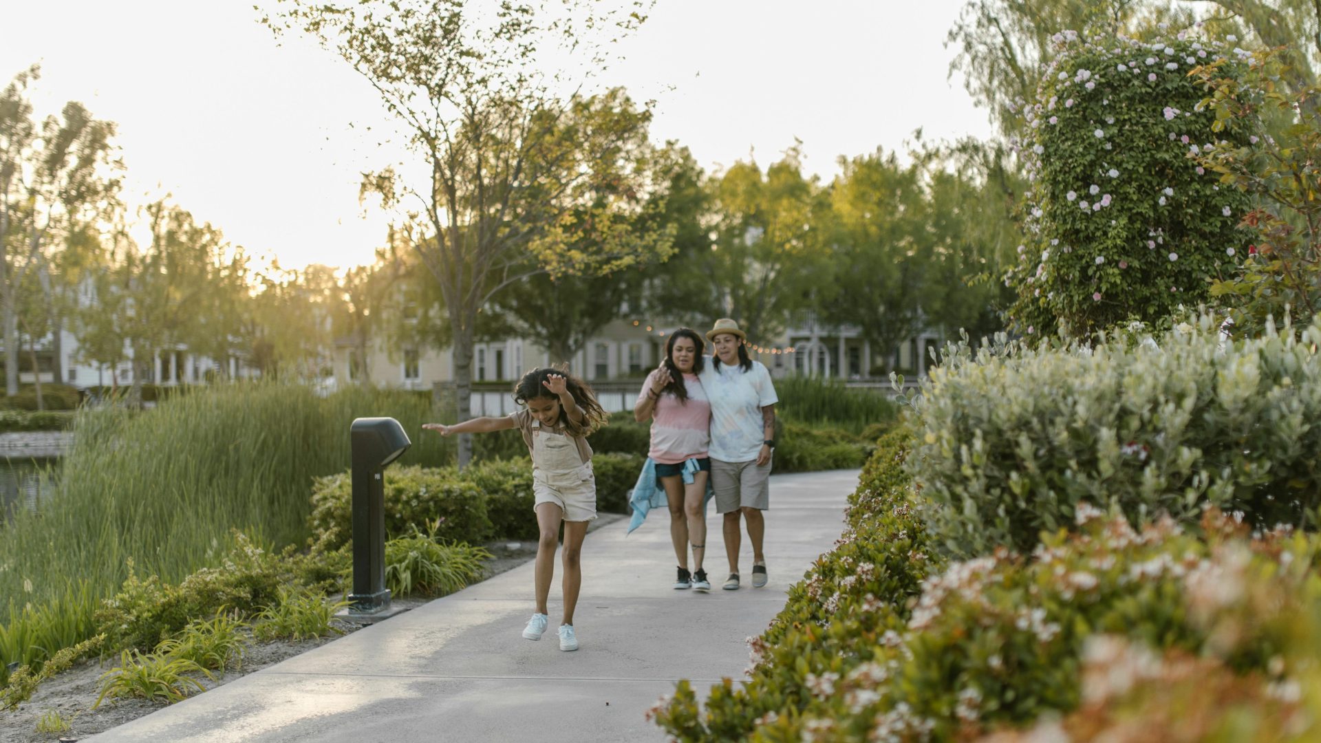 family out in a park